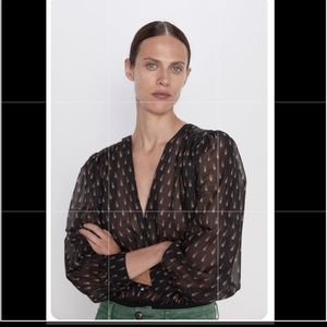 Zara Lipstick Print Body Suit